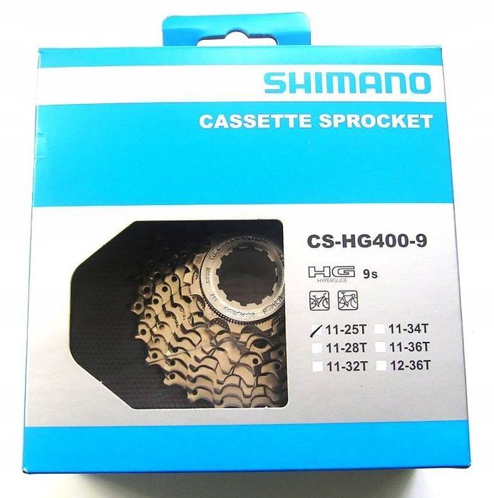 Kaseta Shimano 9rz. 11-25 CS-HG400 Alivio 11-25T Oryginał