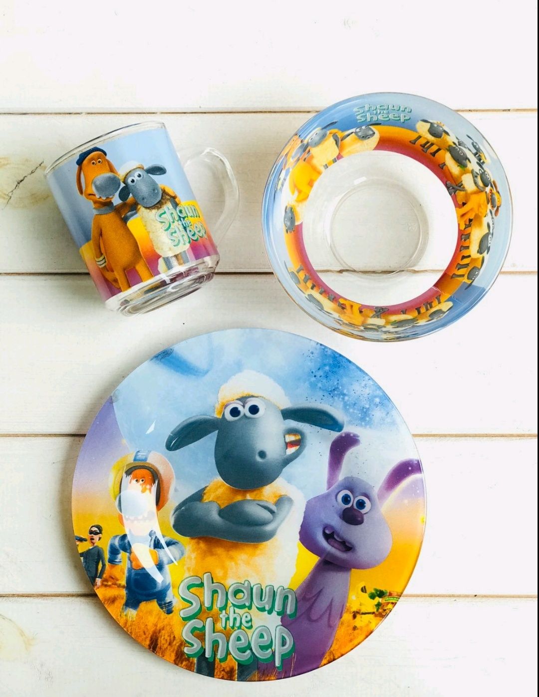 Самые популярные наборы детской стеклянной посуды 3 предмета