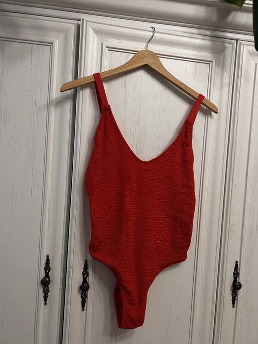 Купальник від primark в рубчик з відкритою спинкою