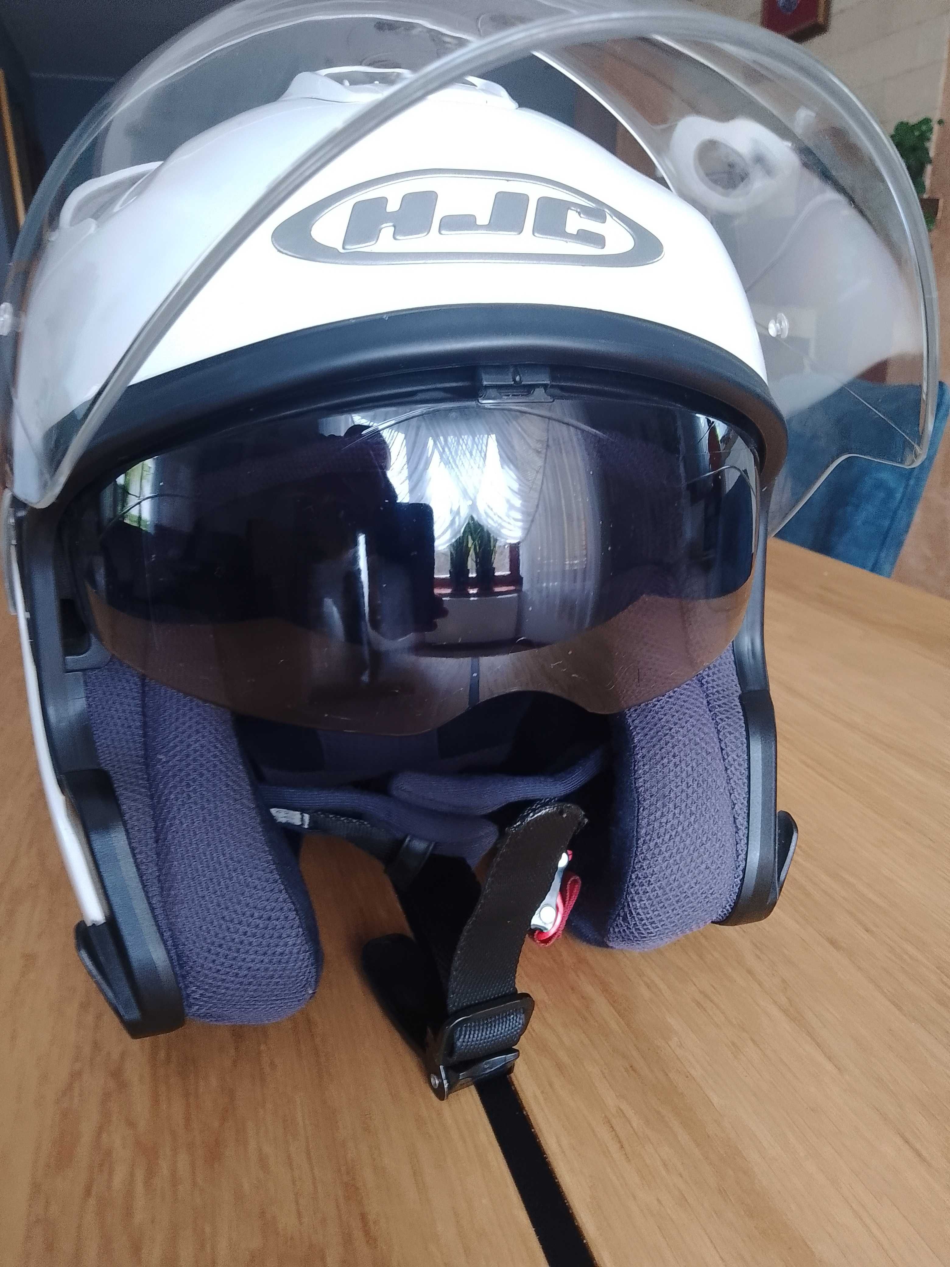 Kask motocyklowy biały otwarty HJC-JET rozmiar M