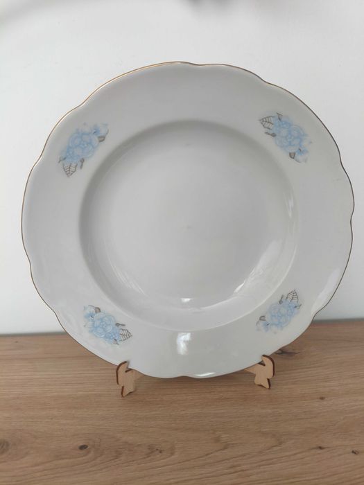 Talerz głęboki Ćmielów śliczny delikatny wzór