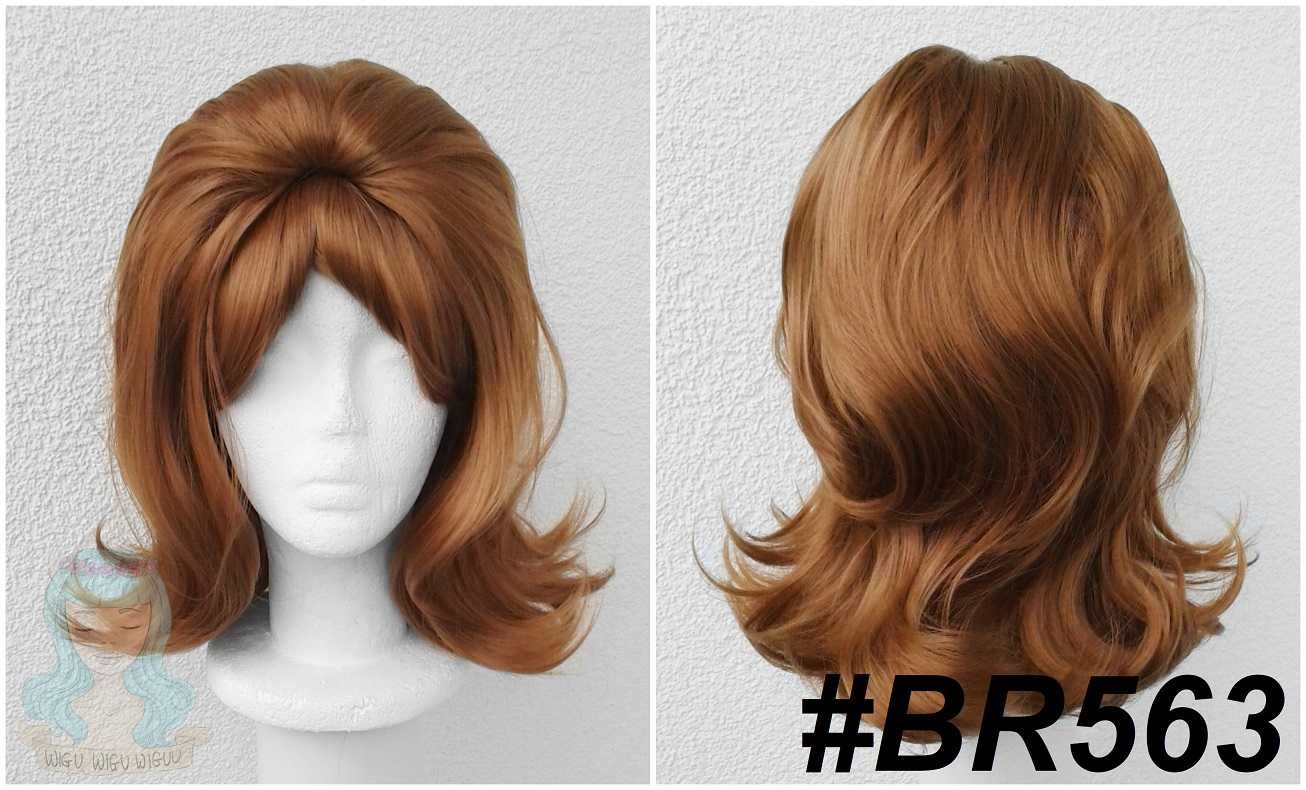 Peggy Bundy Brązowa peruka fryzura lata 60 70 te cosplay wig