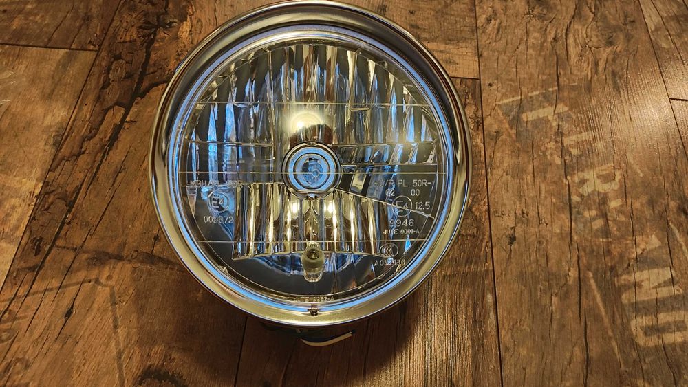 Reflektor Custom Chrome 6,5" (Harley), lampa, światło, halogen