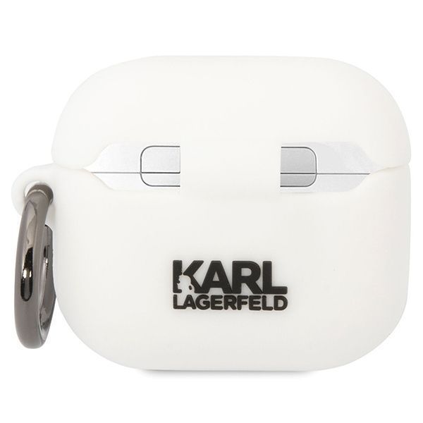 Etui na AirPods 3 Karl Lagerfeld - silikonowy pokrowiec biały