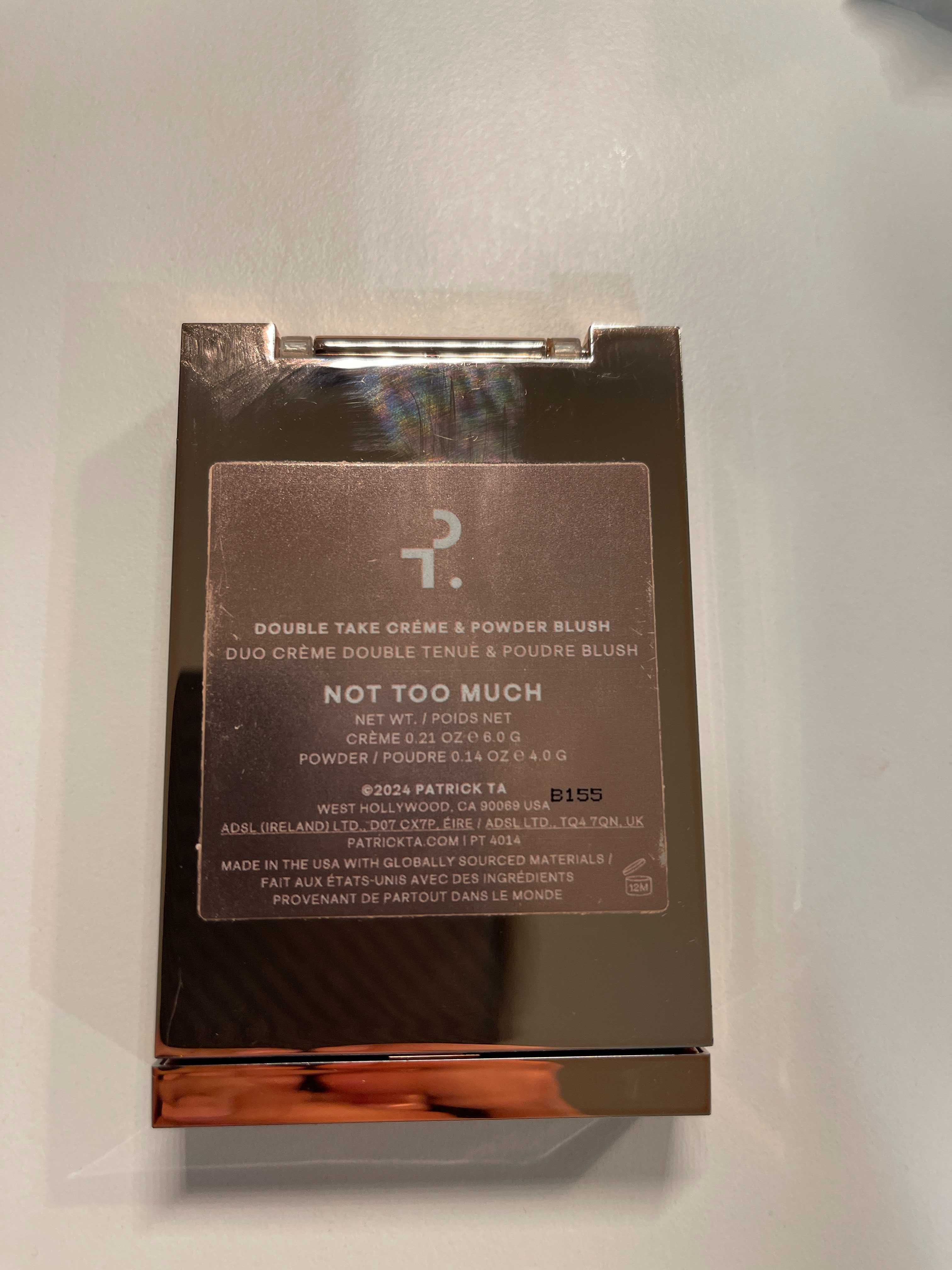 Patrick TA  Double-Take Crème & Powder Blush Duo Not Too Much