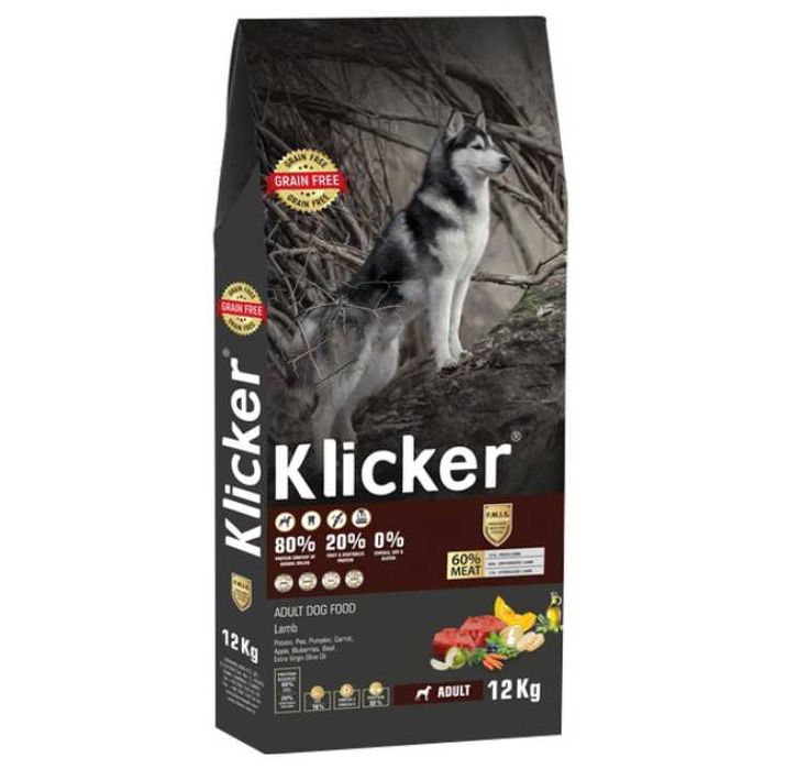 Беззерновий корм Холістик Klicker для дорослих собак з ягням 12 кг