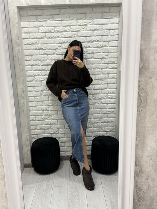 Юбка довга джинсова pull&bear