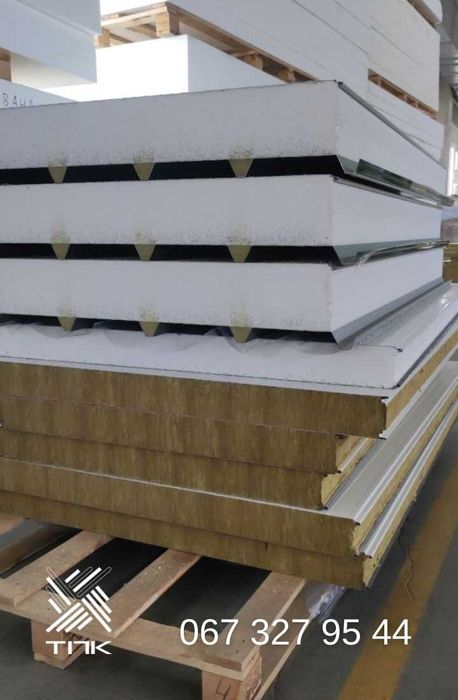 Сендвіч-панелі Сэндвич-панели мін.вата/пінопласт з заводу 780 грн/м²