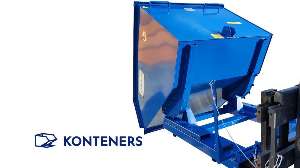 Kontener 1m3 1000 L , Kontener samowyładowczy / Pojemnik metalowy