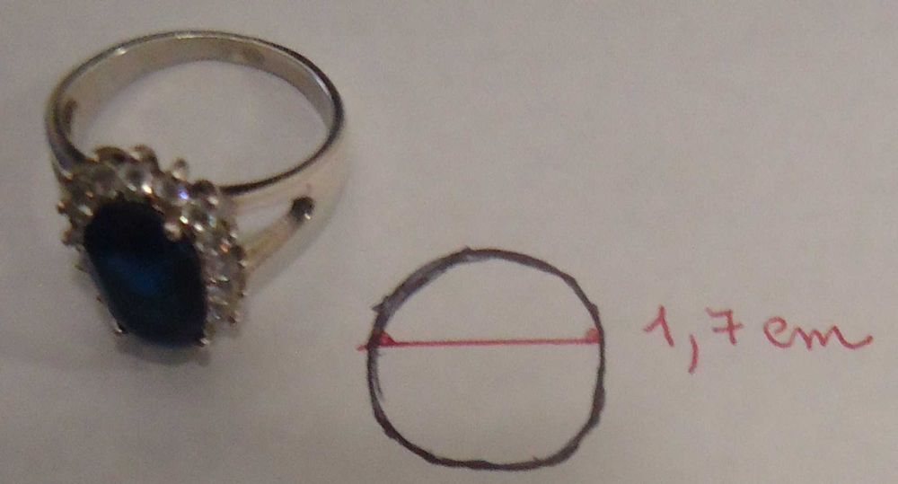 Anel em prata cinzenta com zircónia azul e transparentes