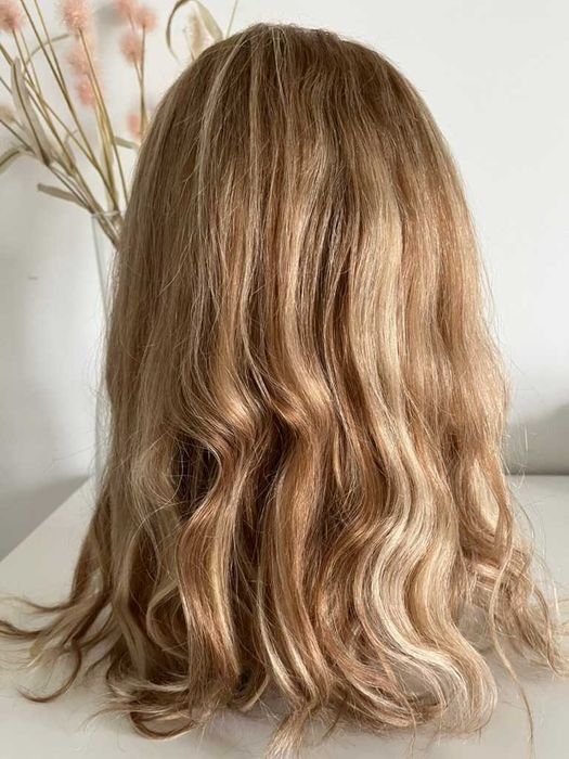 Peruka naturalna blond, długosć 40 cm, czepek L, 57 cm