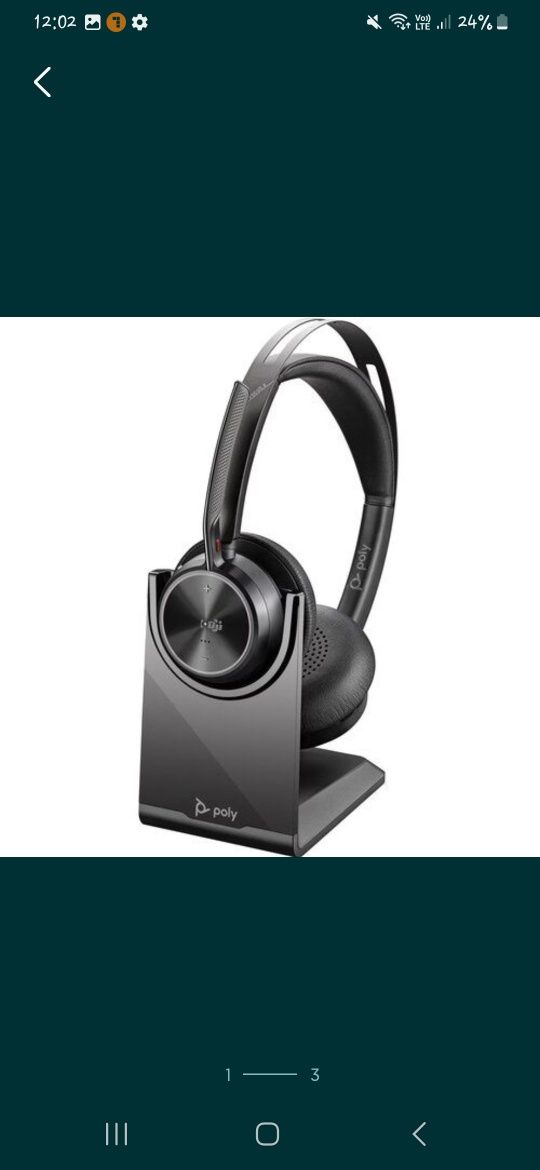 Profesjonalne Słuchawki na Bluetooth nauszne POLY Voyager Focus