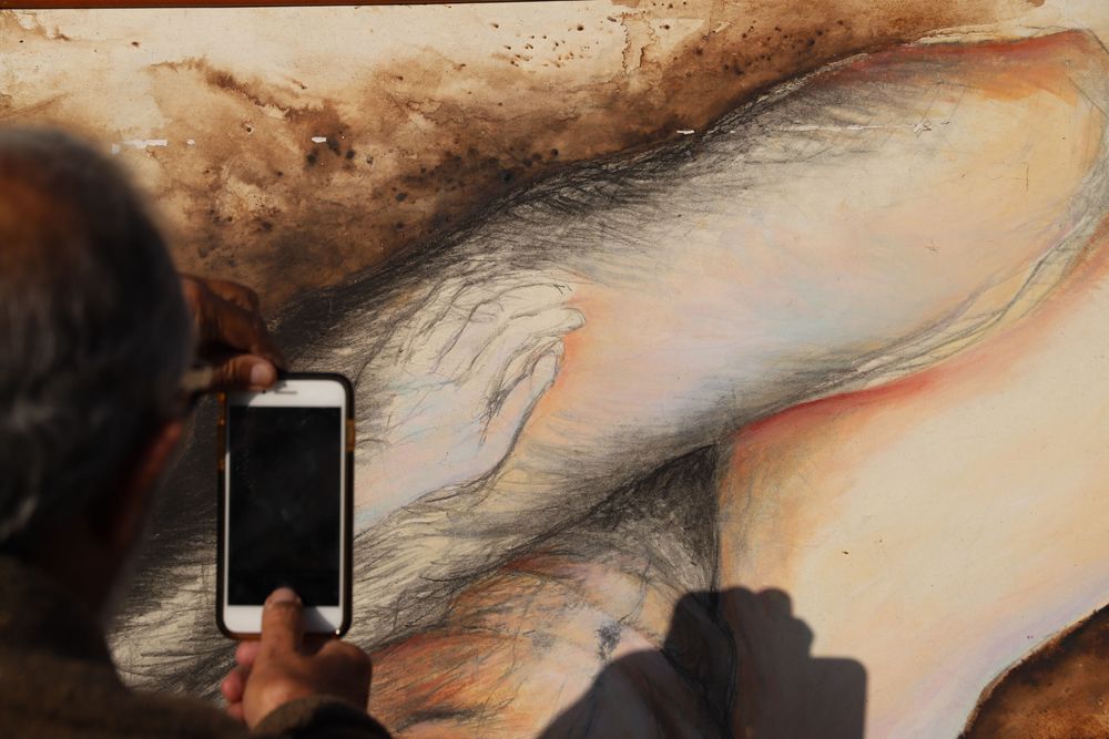 Pintura da artista Cristina Lima