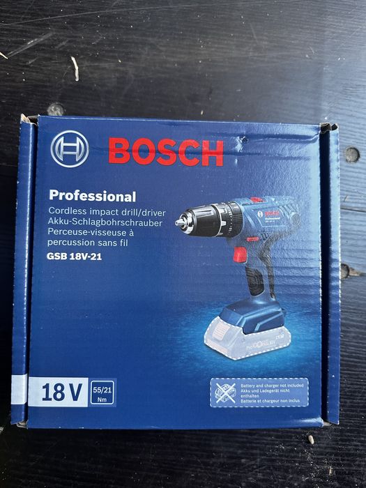 akumulatorowa wiertarko-wkrętarka udarowa Bosch  GSB 18V-21