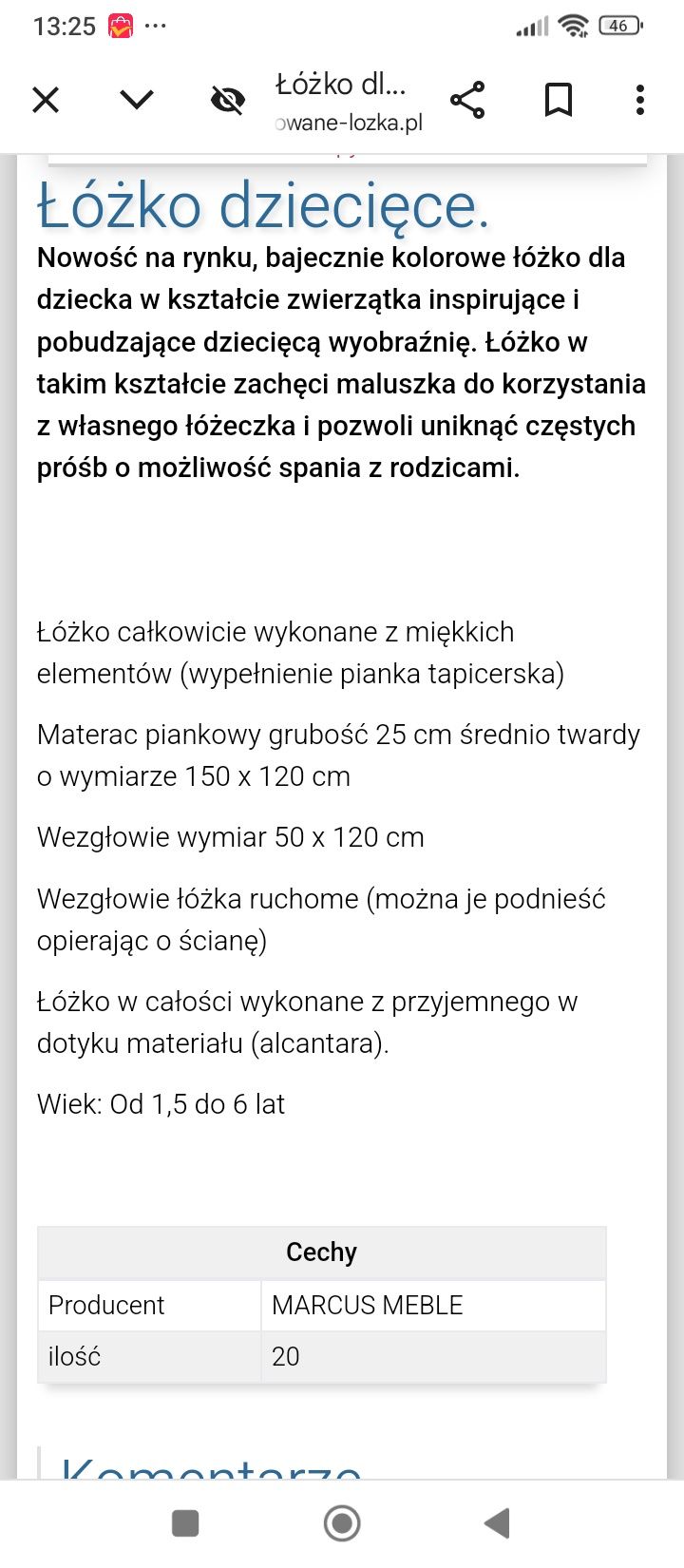 Łóżko dla dziecka kotek Kitka