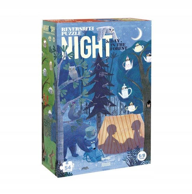 Puzzle dwustronne Dzień i noc w lesie 54 elementów Londji