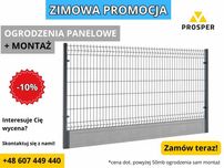 Panele ogrodzeniowe fi4 123cm ceownik podmurówka TRANSPORT