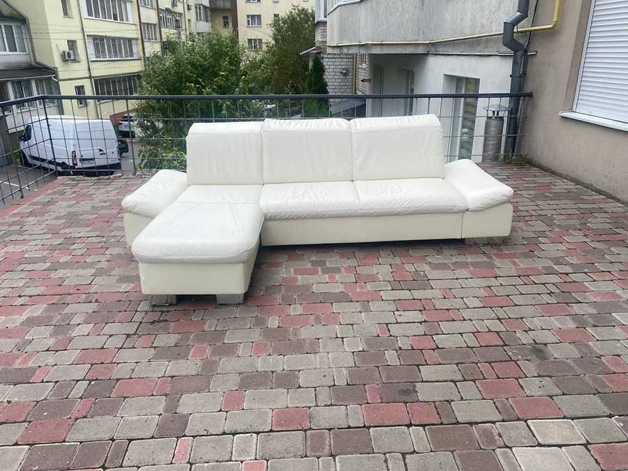 Знижка!!! Продам шкіряний куток. Білий диван. Релакс.