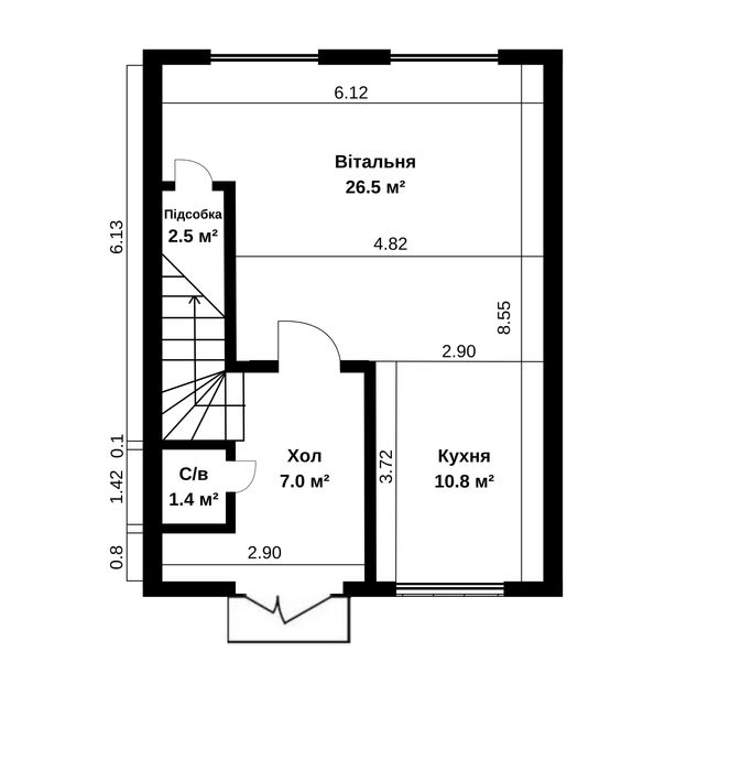 Таунхаус біля Києва | Ходосівка | 101 м² + 2,3 сотки | Без комісії!
