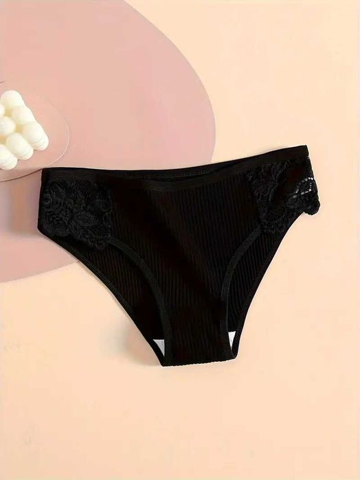 Трусики слип в рубчик, хлопок, размер L