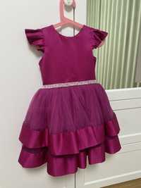 Sukienka dla dziewczynki fuksja 104-110