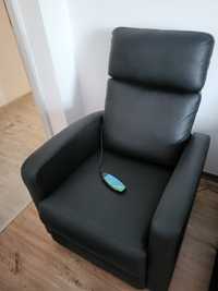 Fotel z masażem HOVEN czarny