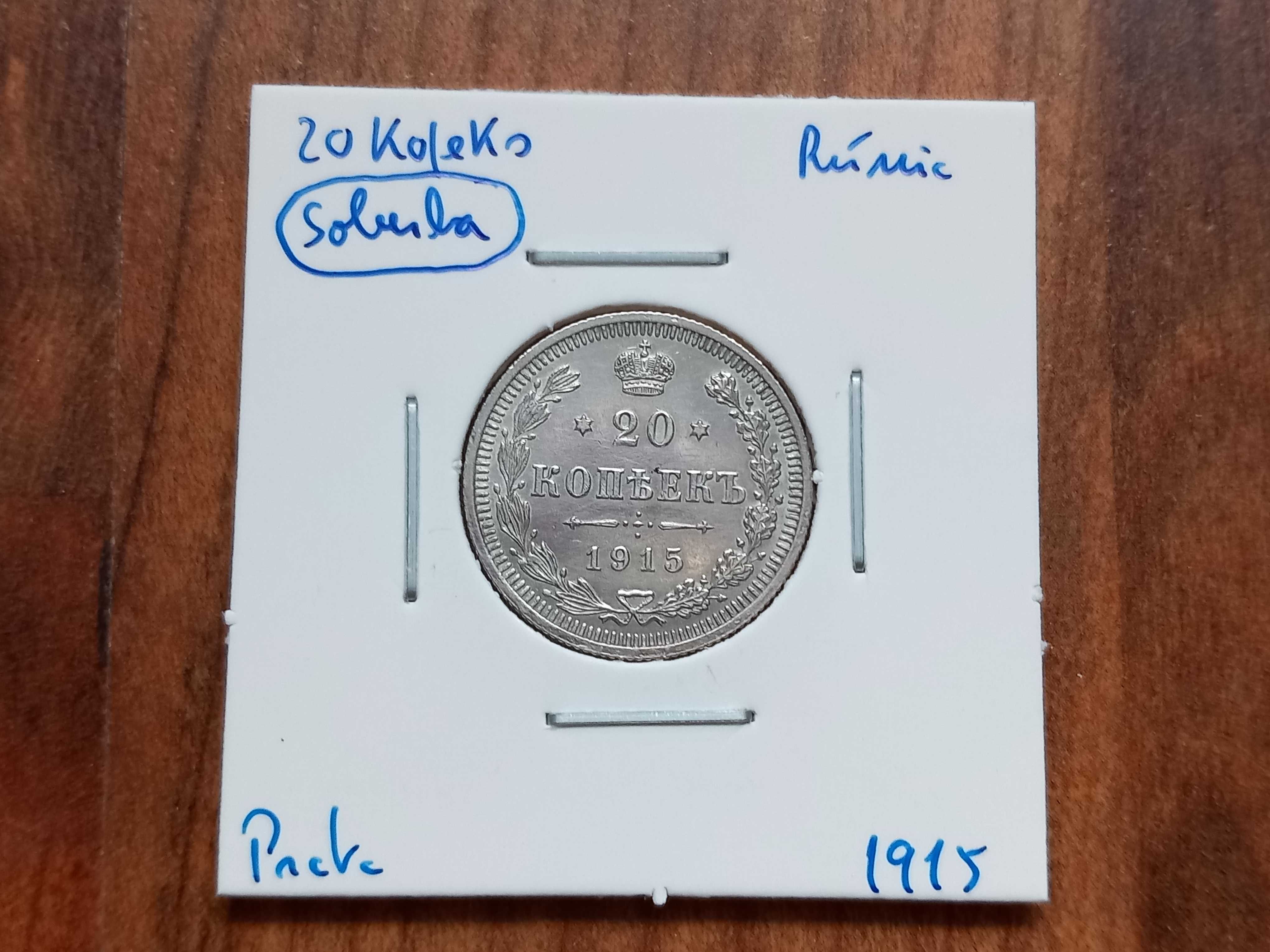 Moeda 20 Kopeks Rússia 1915 - Soberba!!!