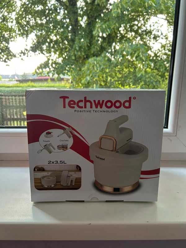 Techwood TMB-340 Mikser Kuchenny z 2 Misami 3,5L, 500W, Trzepaczka