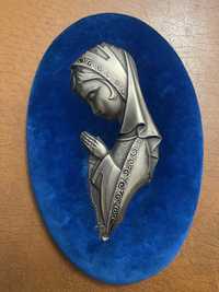 Quadro de Nossa Senhora em prata