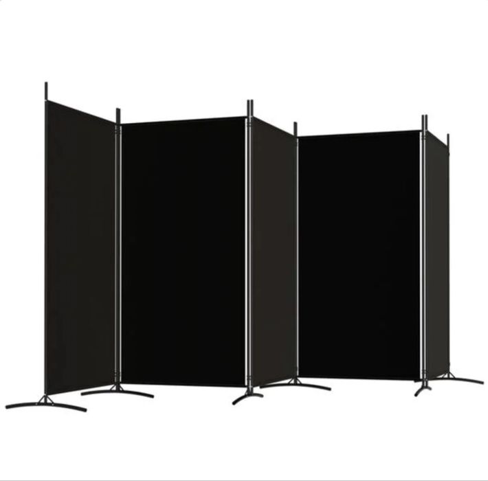 Biombo Preto 5 Paineis - Novo/Embalado
