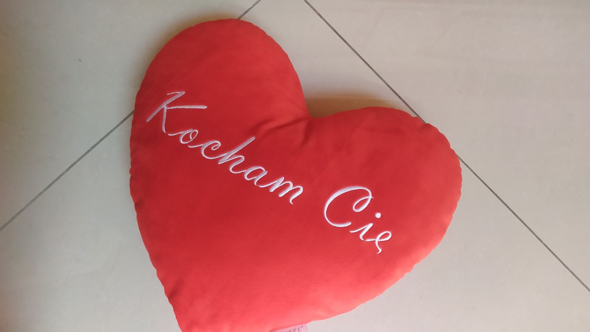 Walentynki Pluszowe czerwone serce poduszka