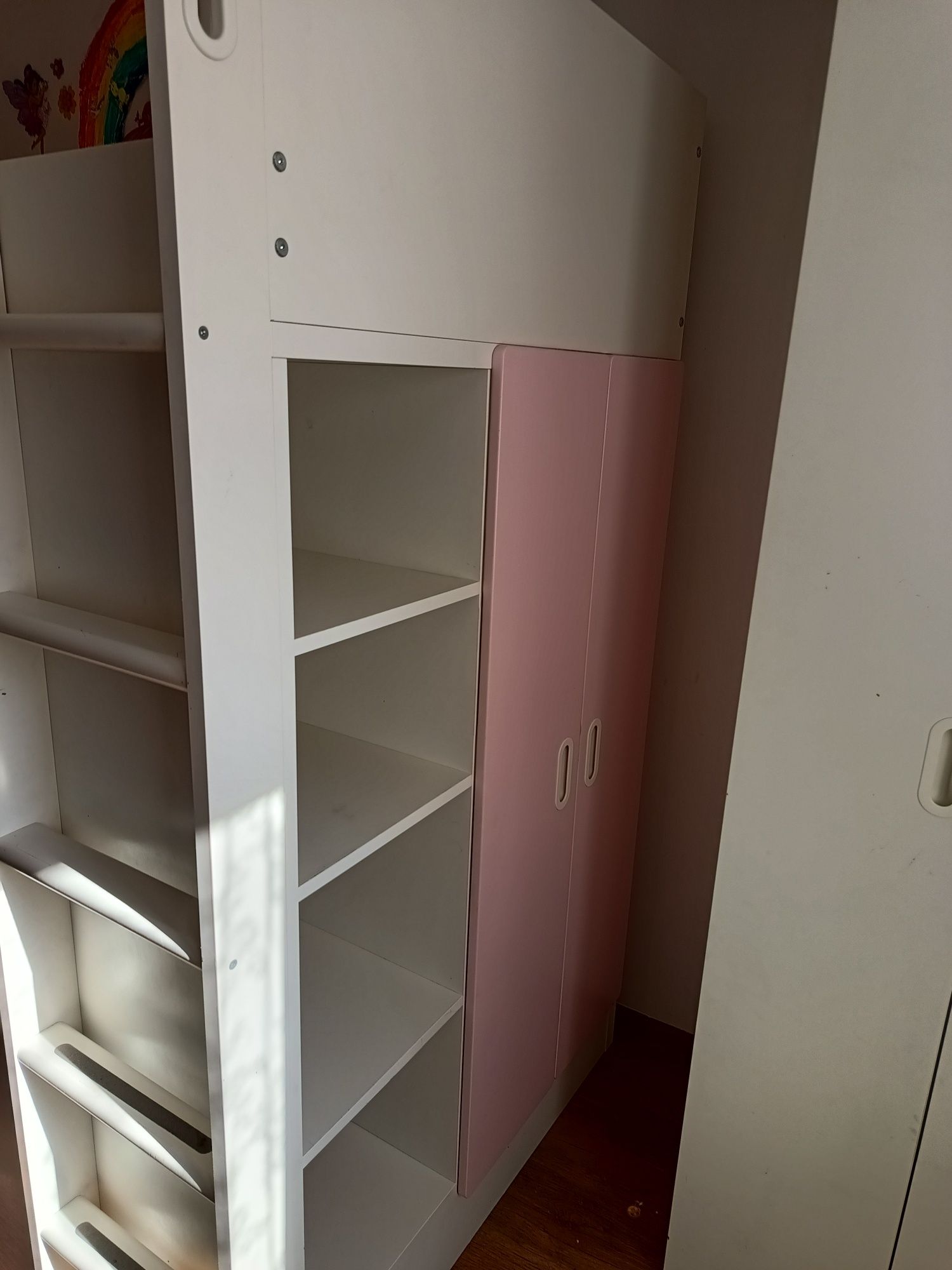 Łóżko piętrowe Ikea Smastad z biurkiem