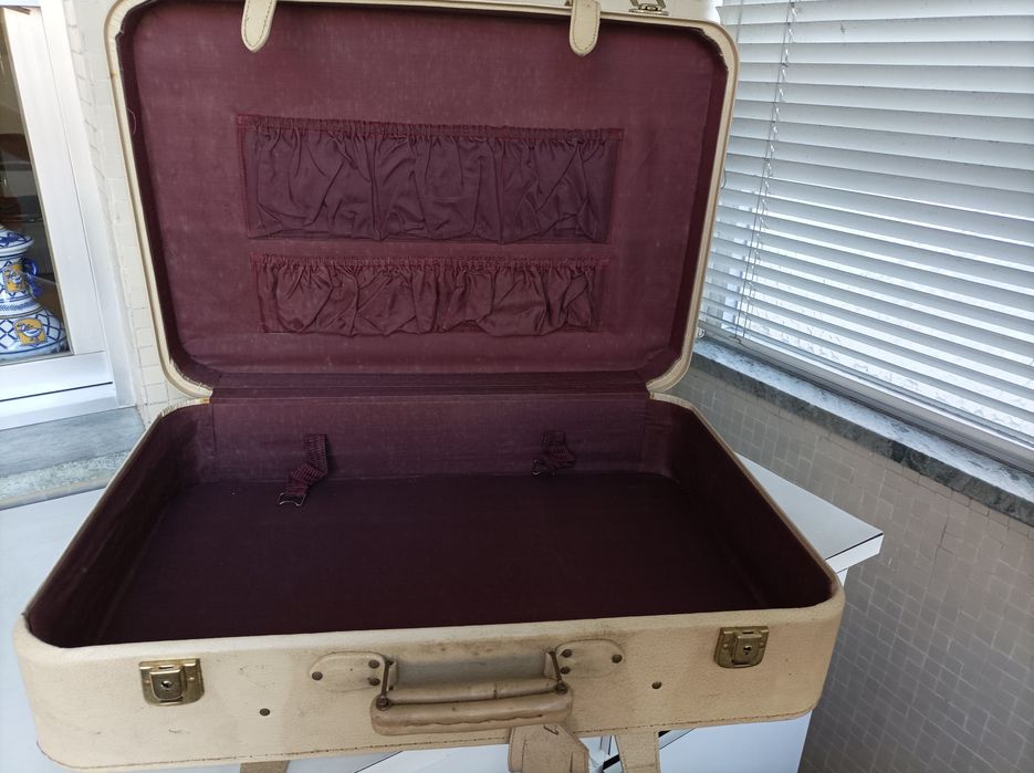 2 Malas de viagem vintage bejes como novas