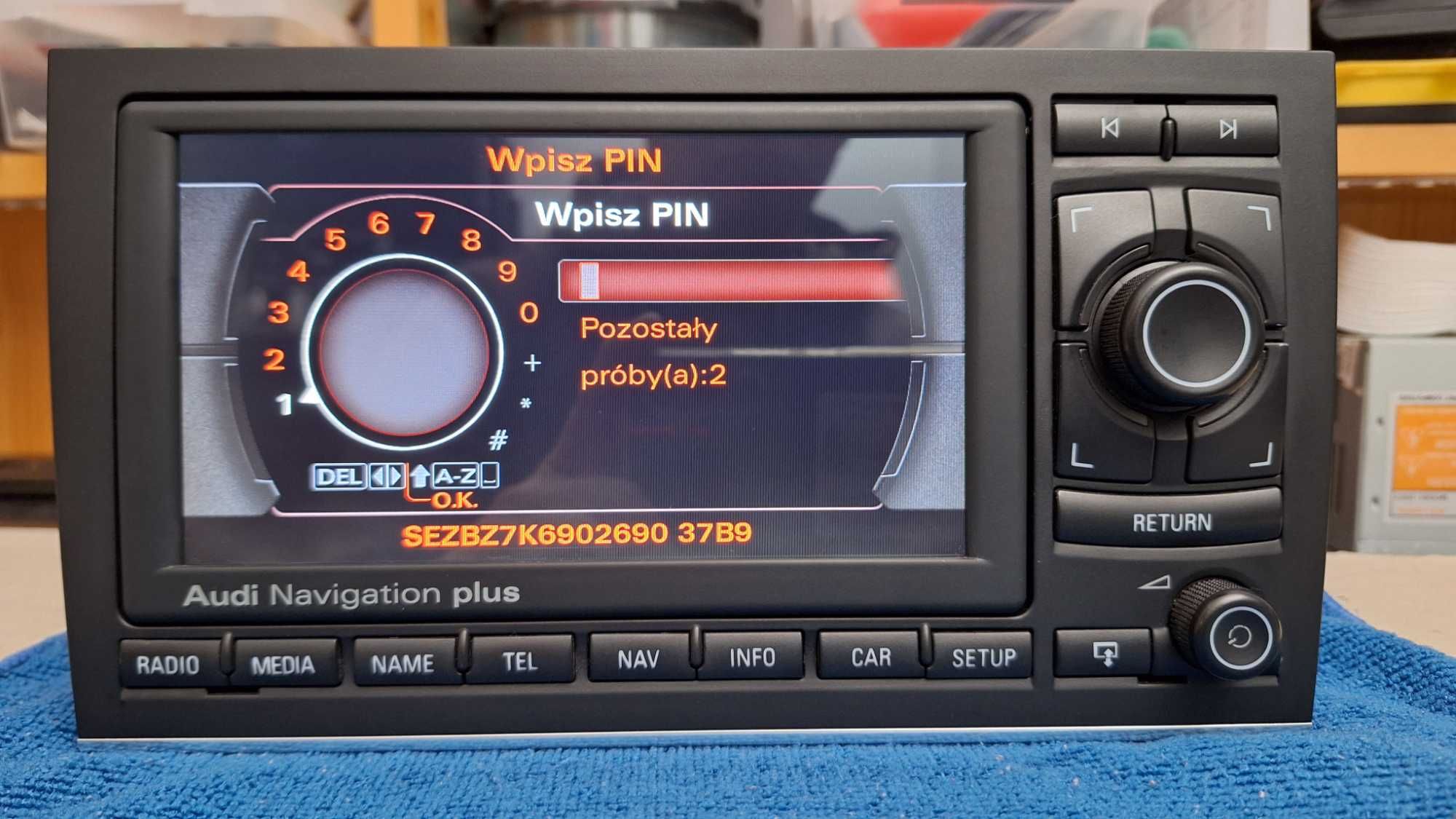 Audi A4, Seat EXEO Radio RNS-E LED MONTAŻ Kodowanie, GPS, SD, FILM, GW