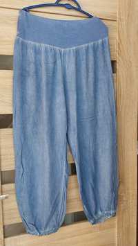 Błękitne letnie spodnie alladynki