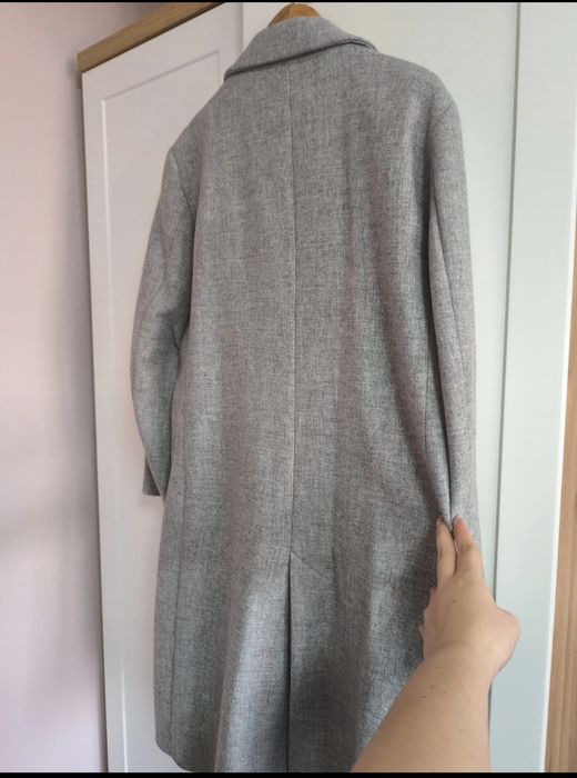 Luksusowy wełniany płaszcz Zara Manteco – rozmiar XL