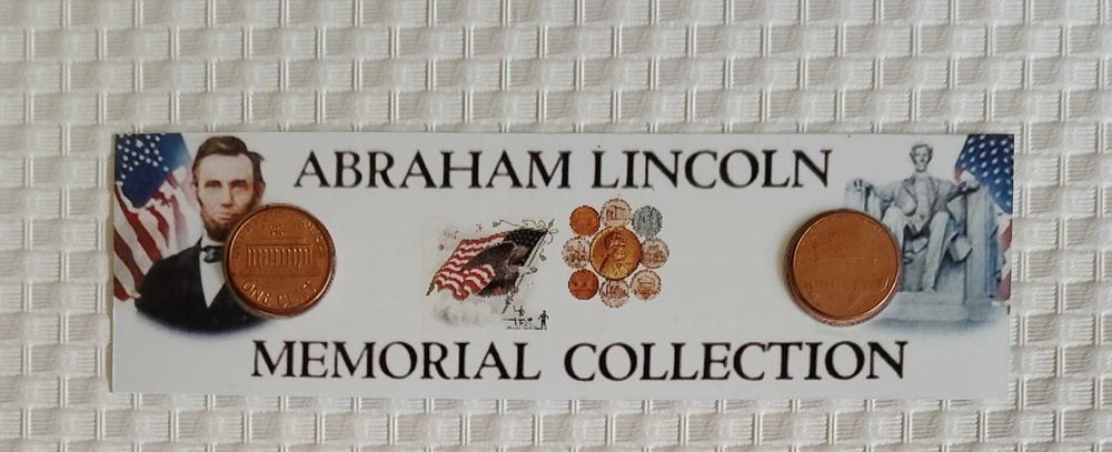 USA monety 1 cent 2szt + HOLDER + Broszura cent 1856 do 2010