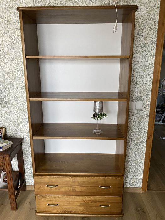 Piękny regał sosnowy kolor dąb 190x86x38 idealny stan