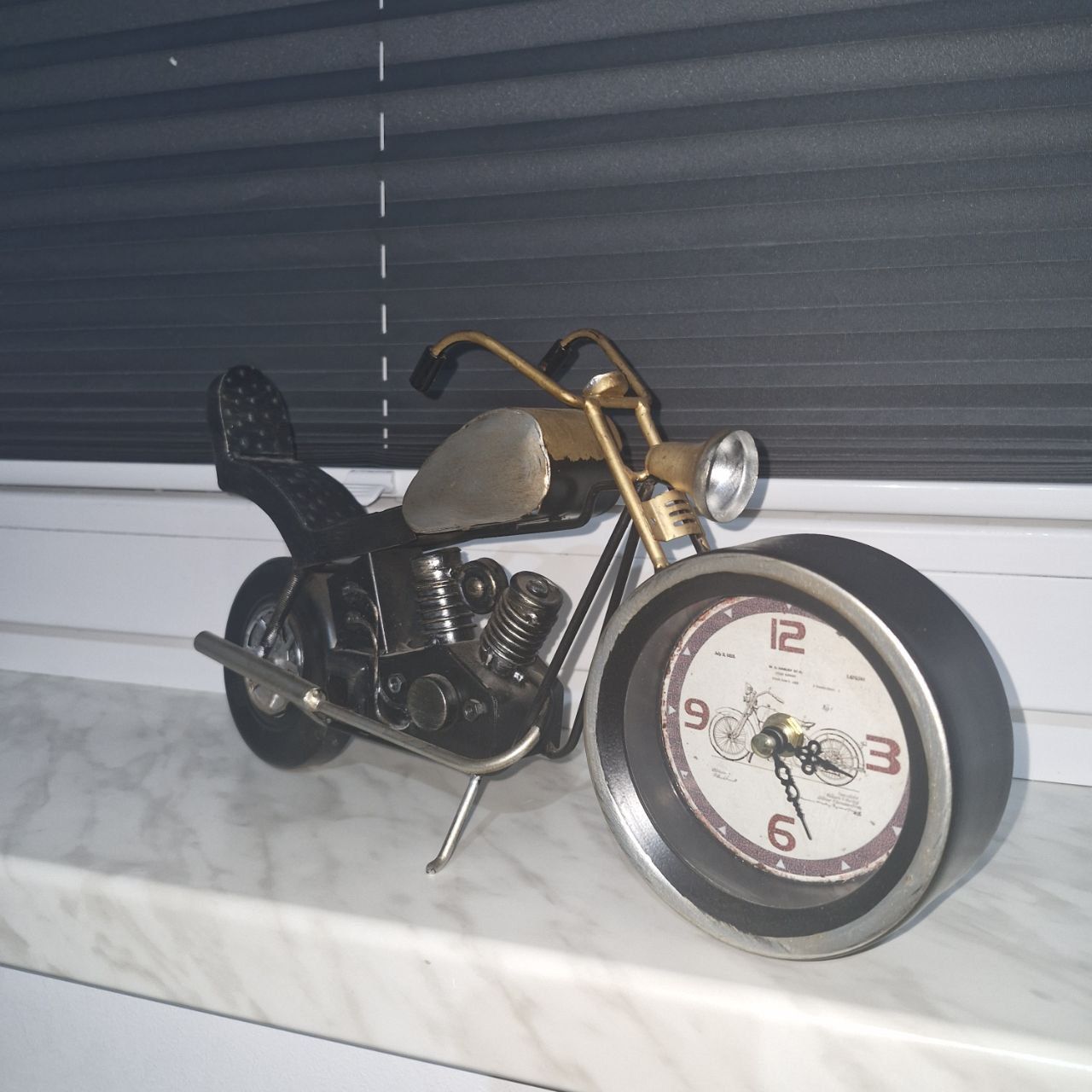 Motocykl zegar metalowy