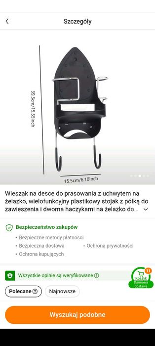 Uchwyt na żelazko i deske
