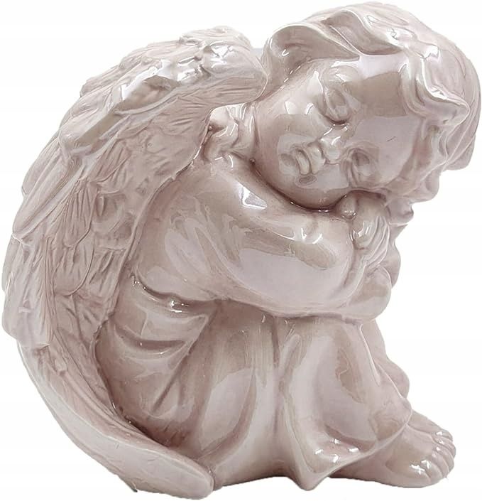 Ceramiczna Figurka Aniołka Anioł Stróż Prezent na Chrzest Komunię