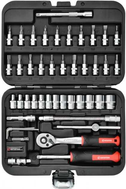 Набор инструментов 46 ед. STORM, 1/4", Сr-V INTERTOOL ET-8046