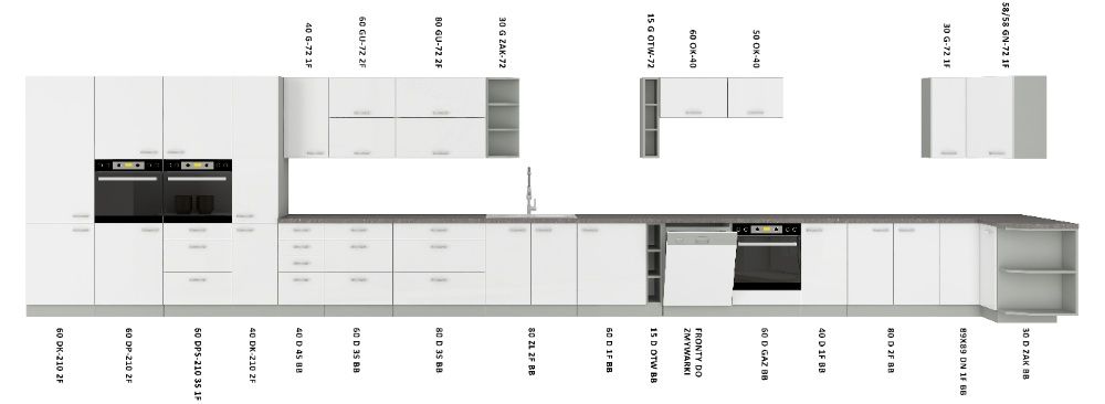 Nowoczesna Kuchnia meble kuchenne IGA 3 kolory polysk MDF MODUŁOWA HIT