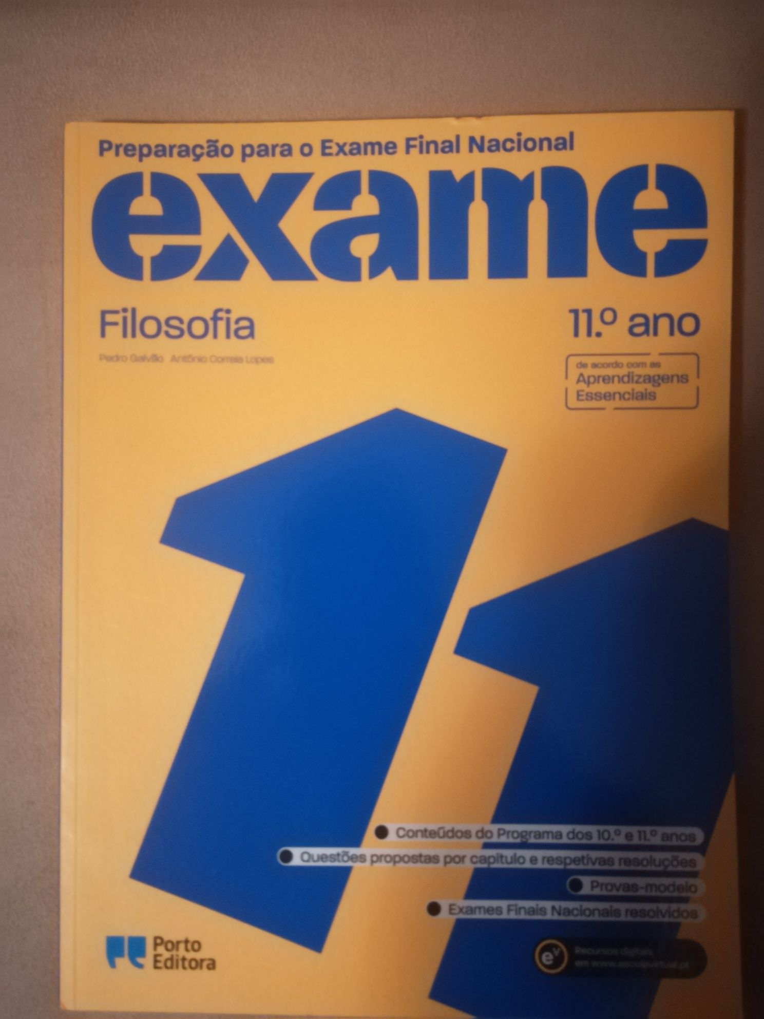 Manuais de filosofia 11° ano e exame