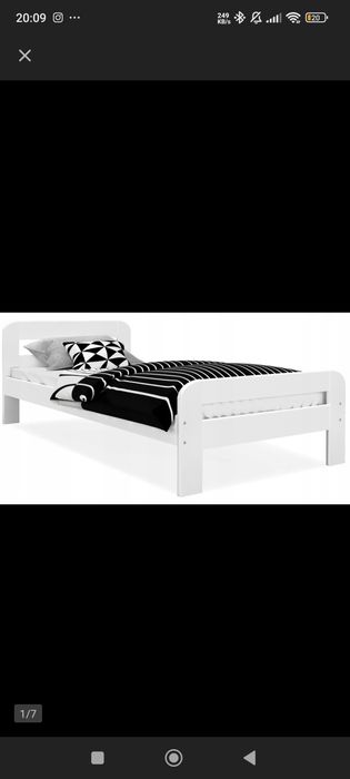 Łóżko białe Dallas