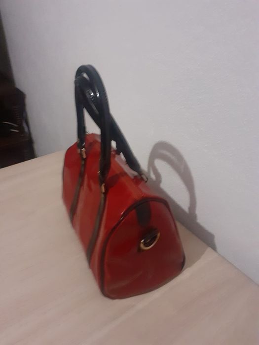 Mala de Couro Vermelha