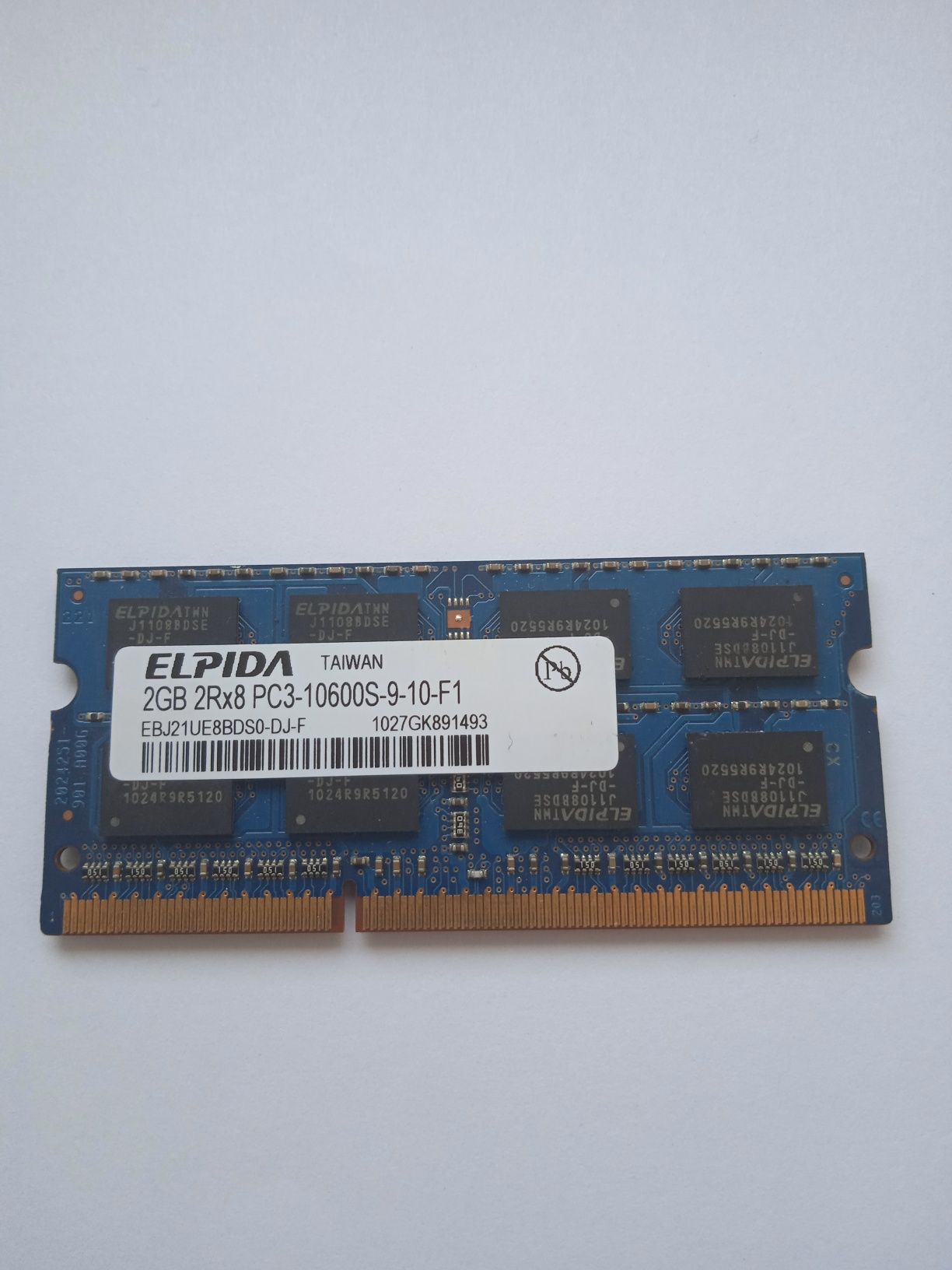 Оперативна пам'ять для ноутбука Elpida SODIMM DDR3 2Gb 1333MHz 10600s