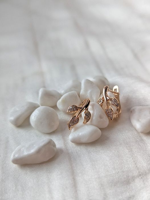 Сережки медзолото