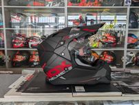 Шолом для ендуро мотард з візором очками Nox N312 Drone Matt Black Red