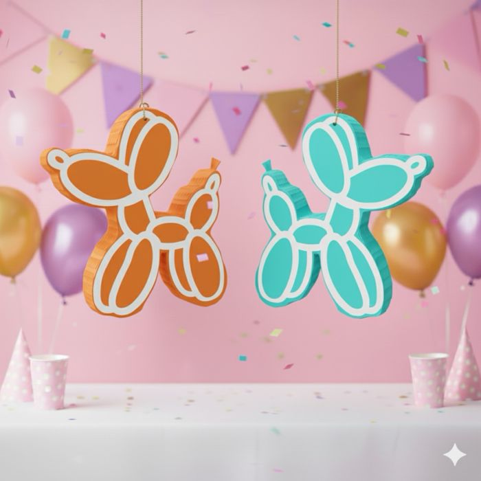 Piniata Piesek na urodziny dziecka Zabawa i dekoracja różne kolory